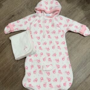 Vintage baby bundle car seat onesie